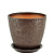 Кашпо керамическое Бутон Винил 18см 3,8л шоколад