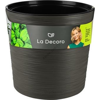 Кашпо пластиковое "La Decoro" d26 h25см(7,5л) Цв. Трюфель 