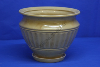 Горшок керамический Волна №1 бежевый d28,5см h21см 7,6л