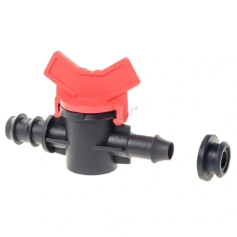 Кран стартовый для капельной трубки с уплотнительной резиной