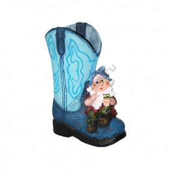 Кашпо гном на сапоге 29х15,7х36,3 см