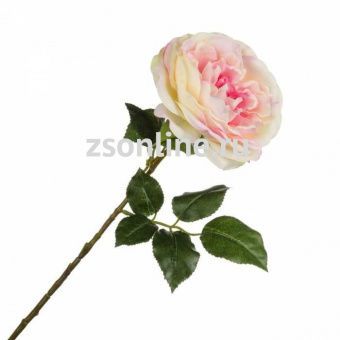 Искусственное растение Роза Дэвид Остин кремово-розовая 61 см