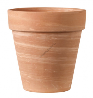 Горшок керамический с поддоном VASO ALTO DUO BIANCO WG, терракот