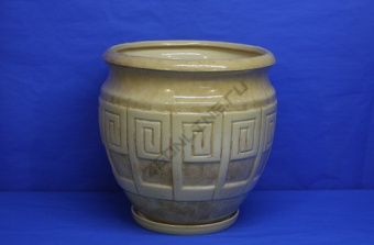 Горшок керамический Меандр №1 бежевый d27см h25см 10 л