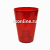 Кашпо пластиковое  Лилия 12,8х17см прозрачный, красный