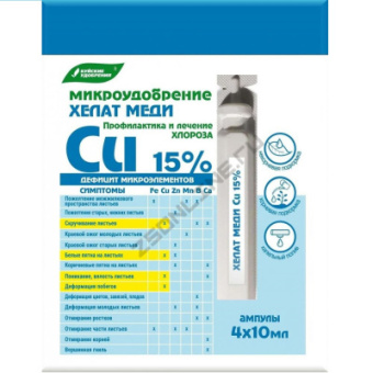 Удобрение Хелат Cu (ампулы 4*10мл)
