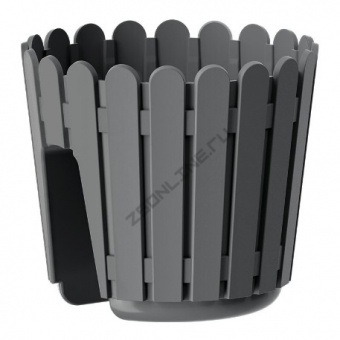 Кашпо на перила LANDHAUS railing d30; h21 см гранит (granite)