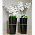 Кашпо пластиковое Double Flowerpot черный с вкладышем 25хh46,5см