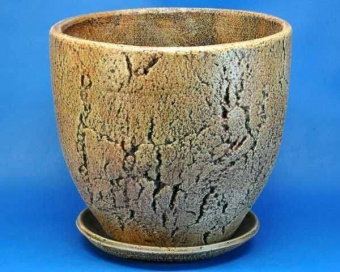 U201 Горшок Турин-1 d38см (беж.) с поддоном