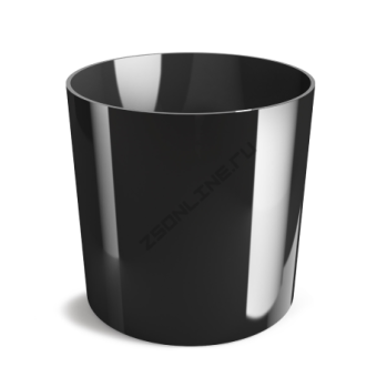 Кашпо пластиковое . Cylinder d9; h8см черный 