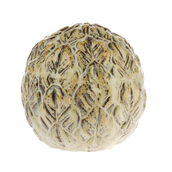 Декоративная фигура Leaves Ball (керамика), D18xH18см цветПесочно-желтый Арт.