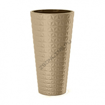 2950-002 Кашпо Diament SLIM с вкладышем кофе (cafe latte)
