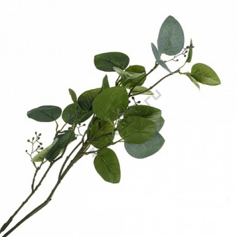 Ветка искусственная Эвкалипт, цвет зеленый, 68 см