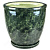 Кашпо керамическое Кедр №4 d-36 см зеленый К0403