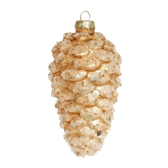 Шишка Амурский кедр шампань винтаж (стекло) 7х7х13 см