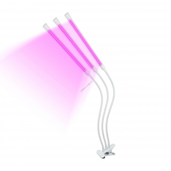 ULT-P33-18W-SPLE-TM-60 IP40 WHITE TRIPLE Светильник для растений светодиодный с таймером. на прищепке. Спектр для фотосинтеза. TM Uniel