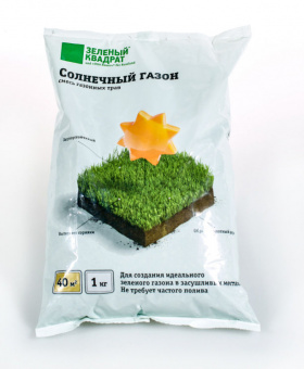 Газон Зеленый квадрат солнечный, 1 кг
