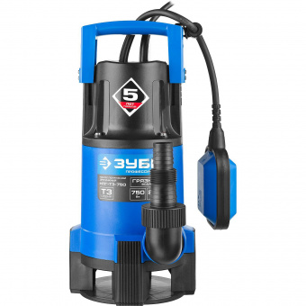 Насос дренажный ЗУБР ПРОФИ Т3 НПГ-Т3-750 для грязной воды