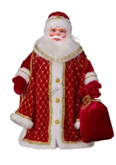 Игрушка - кукла мягконабивная "Дед Мороз Царский Красный", 50 см в упаковке*