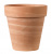 Горшок керамический с поддоном VASO ALTO DUO BIANCO WG, терракот