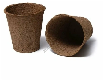 Горшок торфяной полый круглый 90х90мм